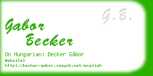 gabor becker business card