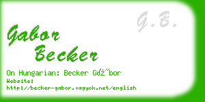 gabor becker business card